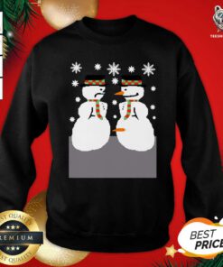 Top Snowman Nose Thief Ugly Christmas Sweatshirt - Design By Teeshirtbear.com