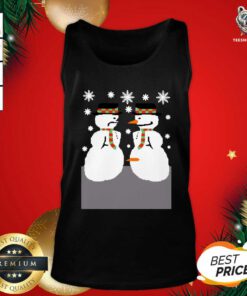 Top Snowman Nose Thief Ugly Christmas Tank Top - Design By Teeshirtbear.com