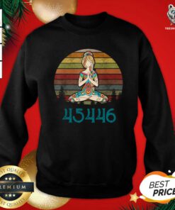 45446 Beige AF 45% Against 45 Yoga Namaste Sweatshirt - Design By Teeshirtbear.com