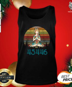 45446 Beige AF 45% Against 45 Yoga Namaste Tank Top - Design By Teeshirtbear.com