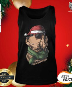 Christmas Golden Retriever Tank Top - Design By Teeshirtbear.com