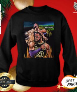 Lebron James 23 And Lion Hollywood Laker Sweatshirt - Design By Teeshirtbear.com