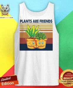 Plants Are Friends Vintage Retro Tank Top - Design By Teeshirtbear.com