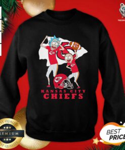 Rick And Morty Kansas City Chiefs Sweatshirt - Design By Teeshirtbear.com