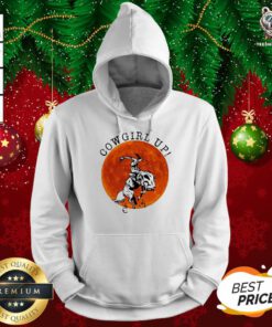 Cowgirl Up The Moon Hoodie - Design By Teeshirtbear.com