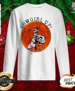 Cowgirl Up The Moon Sweatshirt - Design By Teeshirtbear.com
