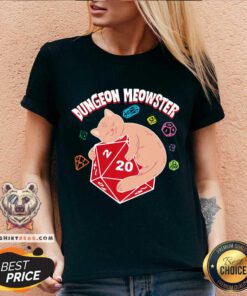 Dungeon Meowster V-neck - Design By Teeshirtbear.com