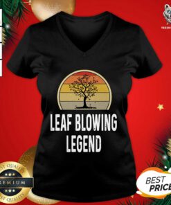 Leaf Blowing Legend Lawn Grass Hoodie V-neck - Design By Teeshirtbear.com