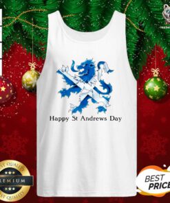 St Andrew's Day Celebration Lion Tank Top - Design By Teeshirtbear.com