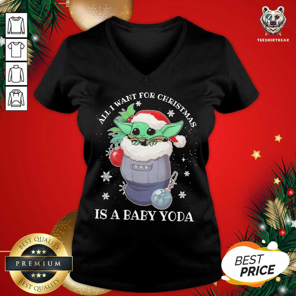 Baby Yoda All I Want For Christmas 2020 V-neck - Design By Teeshirtbear.com Baby Yoda All I Want For Christmas 2020 V-neck - Design By Teeshirtbear.com