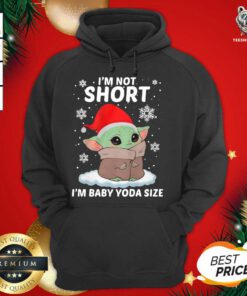 Baby Yoda Santa I’m Not Short I’m Baby Yoda Size Merry Christmas Hoodie - Design By Teeshirtbear.com