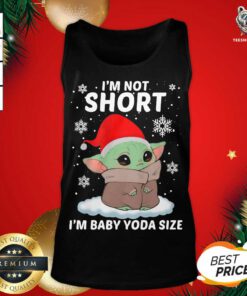 Baby Yoda Santa I’m Not Short I’m Baby Yoda Size Merry Christmas Tank Top - Design By Teeshirtbear.com