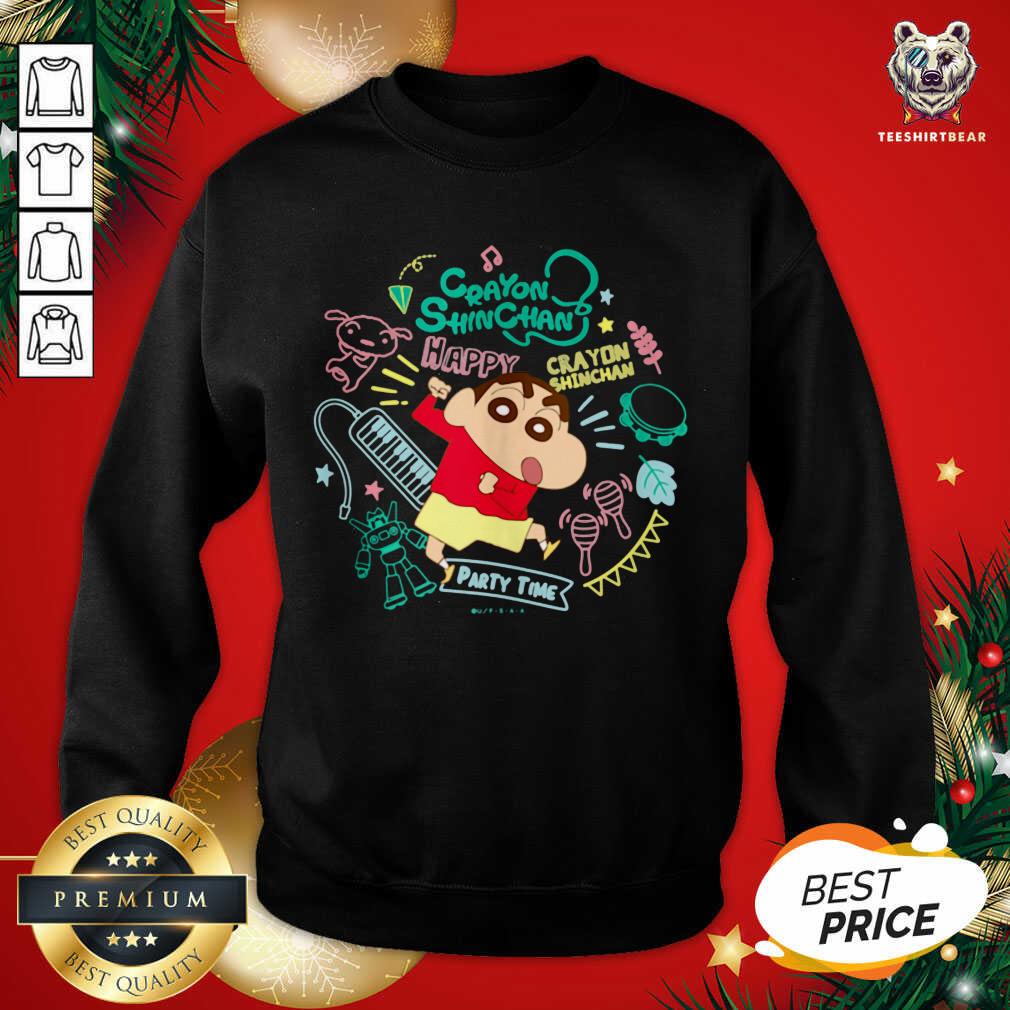 Crayon Shinchan Shinchan And Musical Instrument Party Time Sweatshirt - Design By Teeshirtbear.com Crayon Shinchan Shinchan And Musical Instrument Party Time Sweatshirt - Design By Teeshirtbear.com