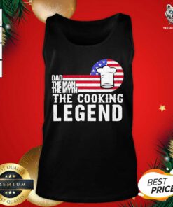 Dad The Man The Myth Cooking Legend Us Flag Tank Top - Design By Teeshirtbear.com