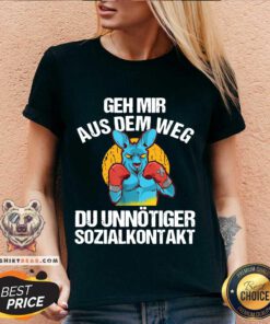 Geh Mir Aus Dem Weg Du Unnötiger Sozialkontakt Lustiges V-neck - Design By Teeshirtbear.com