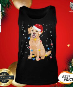 Labrador Dog Santa Hat Christmas Lights Dog Lover Xmas Gift Tank Top - Design By Togethertee.com