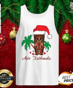 Mele Kalikimaka Merry Christmas Hawaiian Tiki Tank Top - Design By Teeshirtbear.com