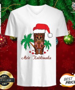 Mele Kalikimaka Merry Christmas Hawaiian Tiki Sweatshirt - Design By Teeshirtbear.com