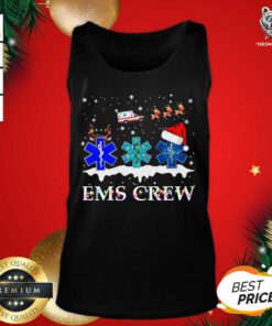 Nurse Santa Hat Reindeer Ems Crew Merry Christmas Tank Top - Design By Teeshirtbear.com