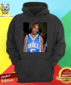 08 Rapper Tupac Shakur Basketball Blue Devils Hoodie - Design By Teeshirtbear.com