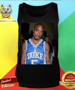 08 Rapper Tupac Shakur Basketball Blue Devils Tank Top - Design By Teeshirtbear.com