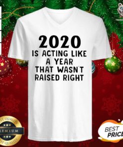 2020 Is Acting Like A Year That Wasn’t Raised Right V-neck - Design By Teeshirtbear.com