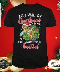 All I Want For Christmas Is You Just Kidding I Want Turtles Shirt - Design By Teeshirtbear.com