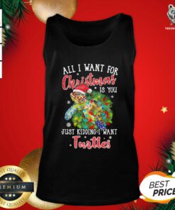 All I Want For Christmas Is You Just Kidding I Want Turtles Tank Top - Design By Teeshirtbear.com