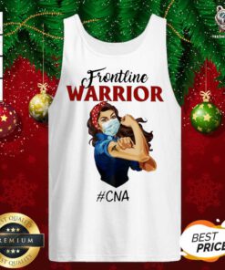 Frontline Warrior #CNA Strong Girl Face Mask Tank Top - Design By Teeshirtbear.com