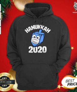 Hanukkah 2020 Dreidel Wearing Face Mask Hoodie - Design By Teeshirtbear.com