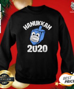 Hanukkah 2020 Dreidel Wearing Face Mask Sweatshirt - Design By Teeshirtbear.com
