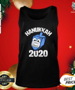 Hanukkah 2020 Dreidel Wearing Face Mask Tank Top - Design By Teeshirtbear.com