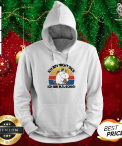 Ich Bin Nicht Dick Ich Bin Hauschig Einhorn Vintage Hoodie - Design By Teeshirtbear.com