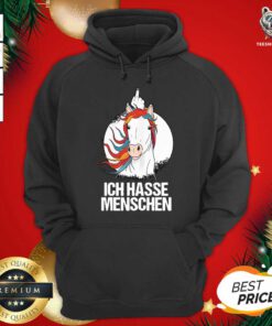 Ich Hasse Menschen Mittelfinger Cooles Einhorn Hoodie - Design By Teeshirtbear.com