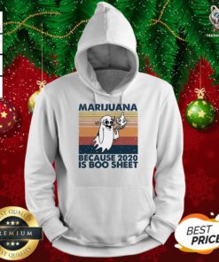 Marijuana Because 2020 Is Boo Sheet Vintage Hoodie - Design By Teeshirtbear.com