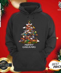 Merry Chickmas Chicken Christmas Tree Rooster Xmas Hoodie - Design By Teeshirtbear.com