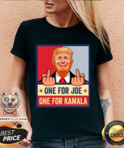 One For Joe Biden One For Kamala Harris V-neck - Design By Teeshirtbear.com