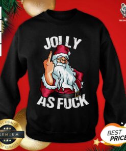 Adult Christmas Design Men Women Jolly As Fuck Sweatshirt - Design By Teeshirtbear.com