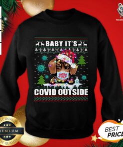 Face Mask 2020 Baby It’s Covid Outside Ugly Christmas Sweatshirt - Design By Teeshirtbear.com