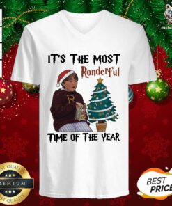 It’s The Most Ronderful Time Of The Year Christmas V-neck - Design By Teeshirtbear.com