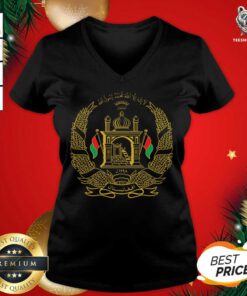 National Emblem Of Afghanistan V-neck - Design By Teeshirtbear.com