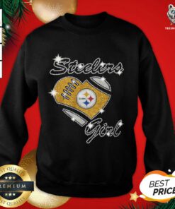 Pittsburgh Steelers Girl Heart Diamond Sweatshirt - Design By Teeshirtbear.com