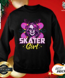 Skater Girl Girls Skateboarding Skate Sweatshirt - Design By Teeshirtbear.com