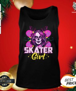 Skater Girl Girls Skateboarding Skate Tank Top - Design By Teeshirtbear.com