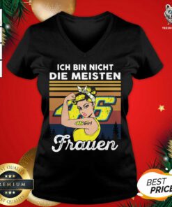 Strong Girl 46 Ich Bin Nicht Die Meisten Frauen Vintage V-neck - Design By Teeshirtbear.com