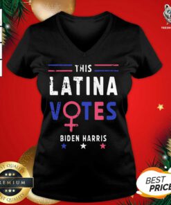This Latina Votes Biden Harris Stars Election V-neck - Design By Teeshirtbear.com