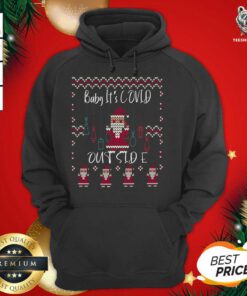 Baby It's COVID Outside Santa Ugly Christmas Sweater Gift Hoodie - Design By Teeshirtbear.com