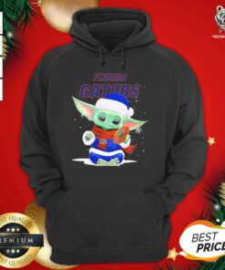 Baby Yoda Play Rugby Florida Gators Merry Christmas Hoodie - Design By Teeshirtbear.com