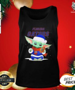 Baby Yoda Play Rugby Florida Gators Merry Christmas Tank Top - Design By Teeshirtbear.com