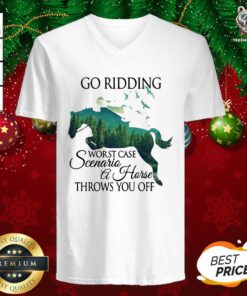 Go Ridding Worst Case Scenario A Horse Throws You Off V-neck - Design By Teeshirtbear.com